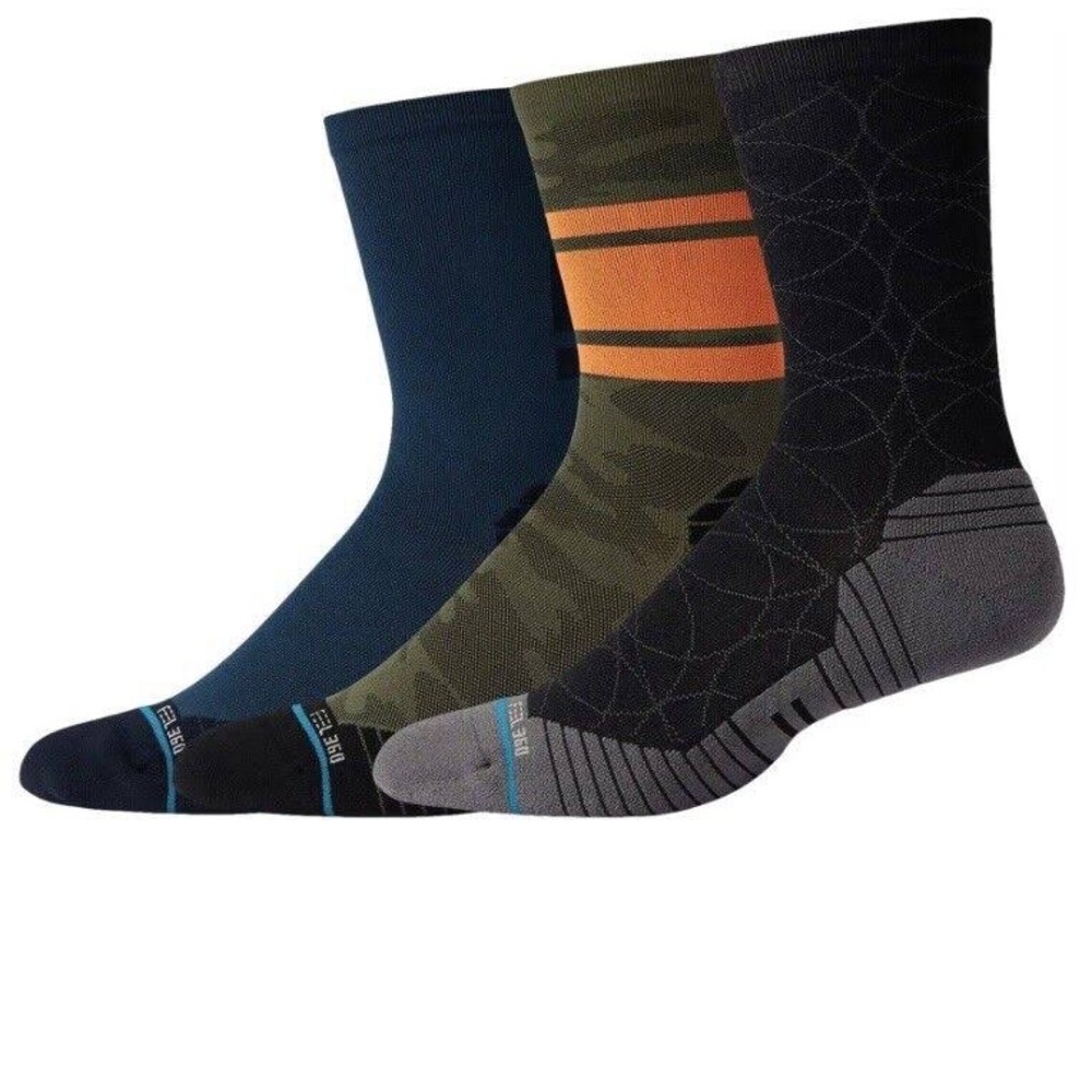 Brand New Stance Run Performance Crew Socks 3 Pack Medium